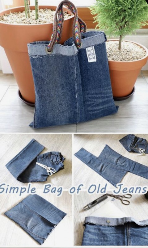How To Make Denim Bag From Recycled Old Jeans — All Sewing Ideas