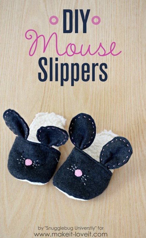 DIY Mouse Slippers — All Sewing Ideas