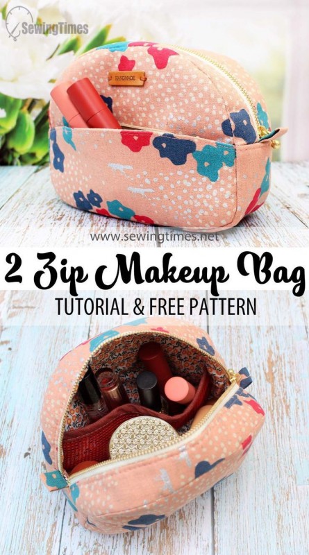 Sew the 2 Zip Makeup Bag — All Sewing Ideas