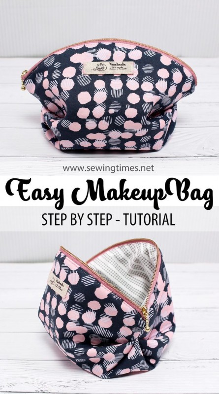 How to sew the Easy Makeup Bag — All Sewing Ideas